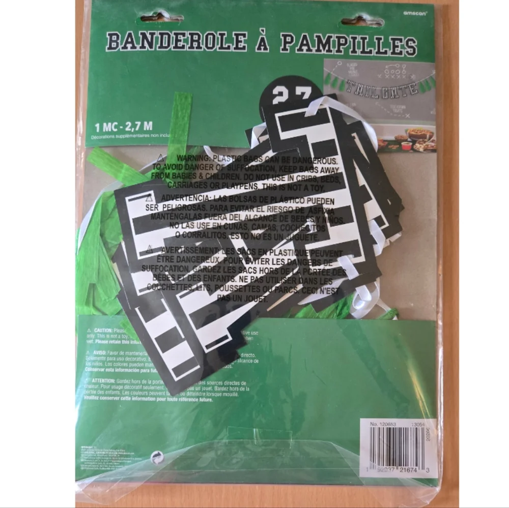 Green Tailgate Tassel Banner